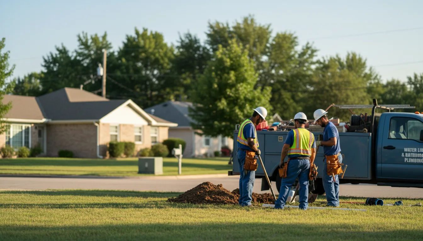 Residential water line and bathroom plumbing service in Shafer, MN